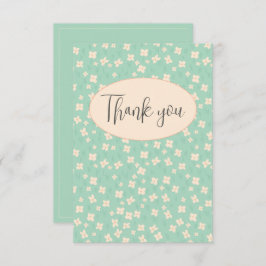 グリーンフローラフラットサンキューカード サンキューカード