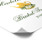 グリーンフローラブライダルシャワーティーパーティーへようこそ ポスター (角)