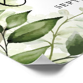 グリーンフローラブライダルランチョンウェルカムサイン ポスター (角)