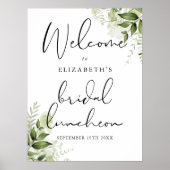 グリーンフローラブライダルランチョンウェルカムサイン ポスター (正面)