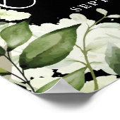 グリーンフローラブライダルランチョンウェルカムサイン ポスター (角)