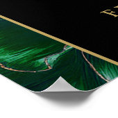 グリーンフローラブラックと金ゴールド50周年記念サイン ポスター (角)