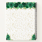 グリーンフローラブロンデヘアプリンセスゲストブック ノートブック (裏面)