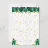 グリーンフローラブロンドヘアプリンセスバースデーパーティー サンキューカード (裏面)