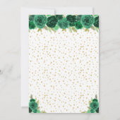 グリーンフローラブロンドヘアプリンセスバースデーパーティー 招待状 (裏面)