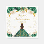 グリーンフローラプリンセスキンセアニラ スタンダードカクテルナプキン (正面)