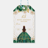 グリーンフローラプリンセスハッピーバースデー ギフトタグ (正面)