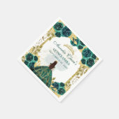 グリーンフローラプリンセス金ゴールドアーチキンセアニェラ スタンダードカクテルナプキン (角)