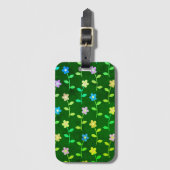 グリーンフローラプリント ラゲッジタグ (正面縦)