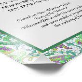 グリーンフローラペイズリーヘブライ手洗賛美い フォトプリント            (角)