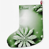 グリーンフローラホリデークリスマスストッキング ラージクリスマスストッキング (裏面)