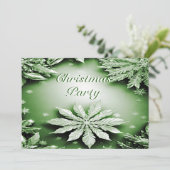 グリーンフローラホリデークリスマスパーティの招待状 招待状 (スタンド正面)