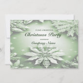 グリーンフローラホリデークリスマスパーティの招待状 招待状 (裏面)