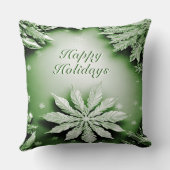 グリーンフローラホリデークリスマス装飾用クッション クッション (裏面)