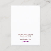 グリーンフローラボーホイヤリングジュエリーディスプレイ 名刺 (裏面)