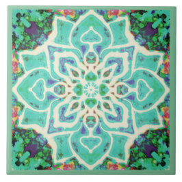 グリーンフローラマンダラ地中海のレトロ タイル