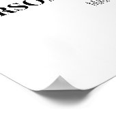 グリーンフローラルウェディングプログラムポスター ポスター (角)