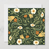 グリーンフローラルウェディング 招待状 (裏面)