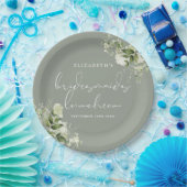 グリーンフローラル サージュグリーン 花嫁の仲間たちとのランチ会 ペーパープレート (パーティー)