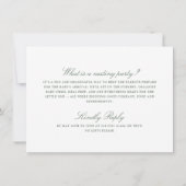 グリーンフローラル ネスティングパーティー 招待状 (裏面)