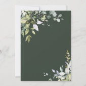 グリーンフローラル ブライダルシャワー 招待状 (裏面)