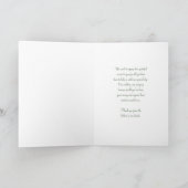 グリーンフローラル 親へのウェディングデーの感謝カード サンキューカード (内部)