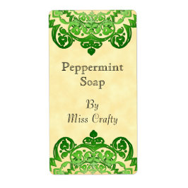 グリーンフローラヴィンテージアーカスタムトテンプレート ラベル