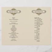 グリーンフローラヴィンテージ結婚式プログラム (裏面)