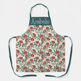 グリーンフローラ付きベアベリーとクリーム離れエプロン エプロン