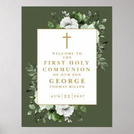 グリーンフローラ初の聖餐式ウェルカムサイン ポスター
