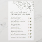 グリーンフローラ彼は彼女はブライダルシャワーゲームと言った (正面)