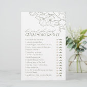 グリーンフローラ彼は彼女はブライダルシャワーゲームと言った (スタンド正面)