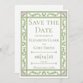 グリーンフローラ植物学庭園の結婚式 セーブザデート (正面/裏面)