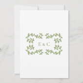 グリーンフローラ植物性庭園の結婚式招待状 招待状 (裏面)