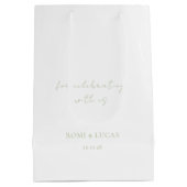 グリーンフローラ結婚モノグラムありがとう ミディアムペーパーバッグ (裏面)