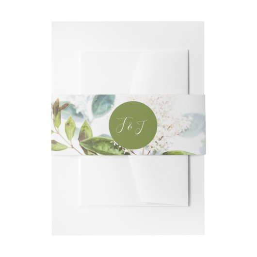 グリーンフローラ結婚式招待状ベリーバンド 招待状ベリーバンド (正面例)