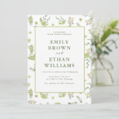 グリーンフローラ結婚式招待状 シーズンカード (スタンド正面)