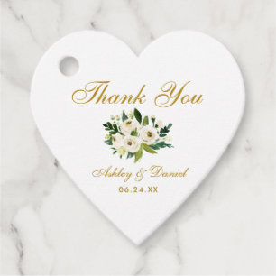 グリーンフローラ結婚金ゴールドの感謝ハート フェイバータグ
