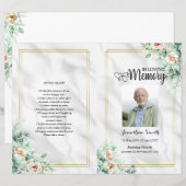 グリーンフローラ葬儀プログラムテンプレート (正面/裏面)