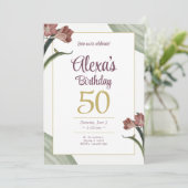 グリーンフローラ誕生日 招待状 (スタンド正面)