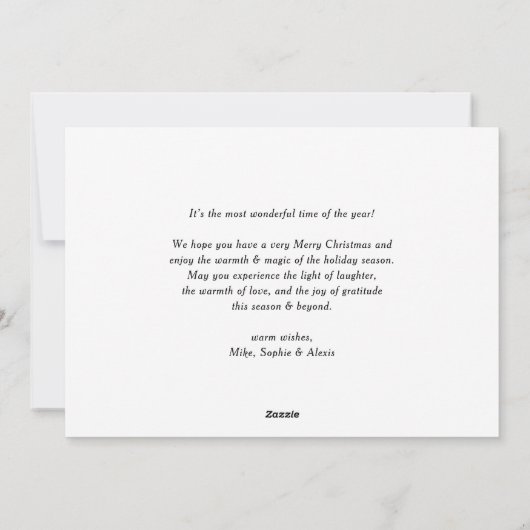 グリーンフローラ・クリスマス カリグラフィー写真 シーズンカード (裏面)