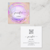 グリーンフローラQRCodeプロフェッショナルショップボーティック スクエア名刺 (正面/裏面)