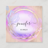 グリーンフローラQRCodeプロフェッショナルショップボーティック スクエア名刺 (正面)