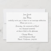 グリーンフローリッシュ結婚式招待状 招待状 (裏面)