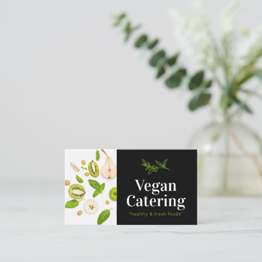 グリーンフード健康栄養オーガニックビーガンベーカリー 名刺 (スタンド正面)