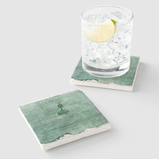 グリーンブイ – Barnegat Inlet – ニュージャージー – IBSP ストーンコースター (横)