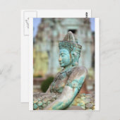 グリーンブッダ像カンボジア ポストカード (正面/裏面)