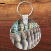 グリーンブッダ像シェムリアップカンボジア キーホルダー (正面)