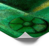 グリーンブッダ禅宗瞑想芸術ポスター ポスター (角)