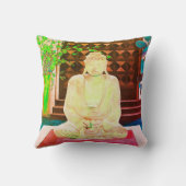 グリーンブッダ装飾用クッション クッション (裏面)